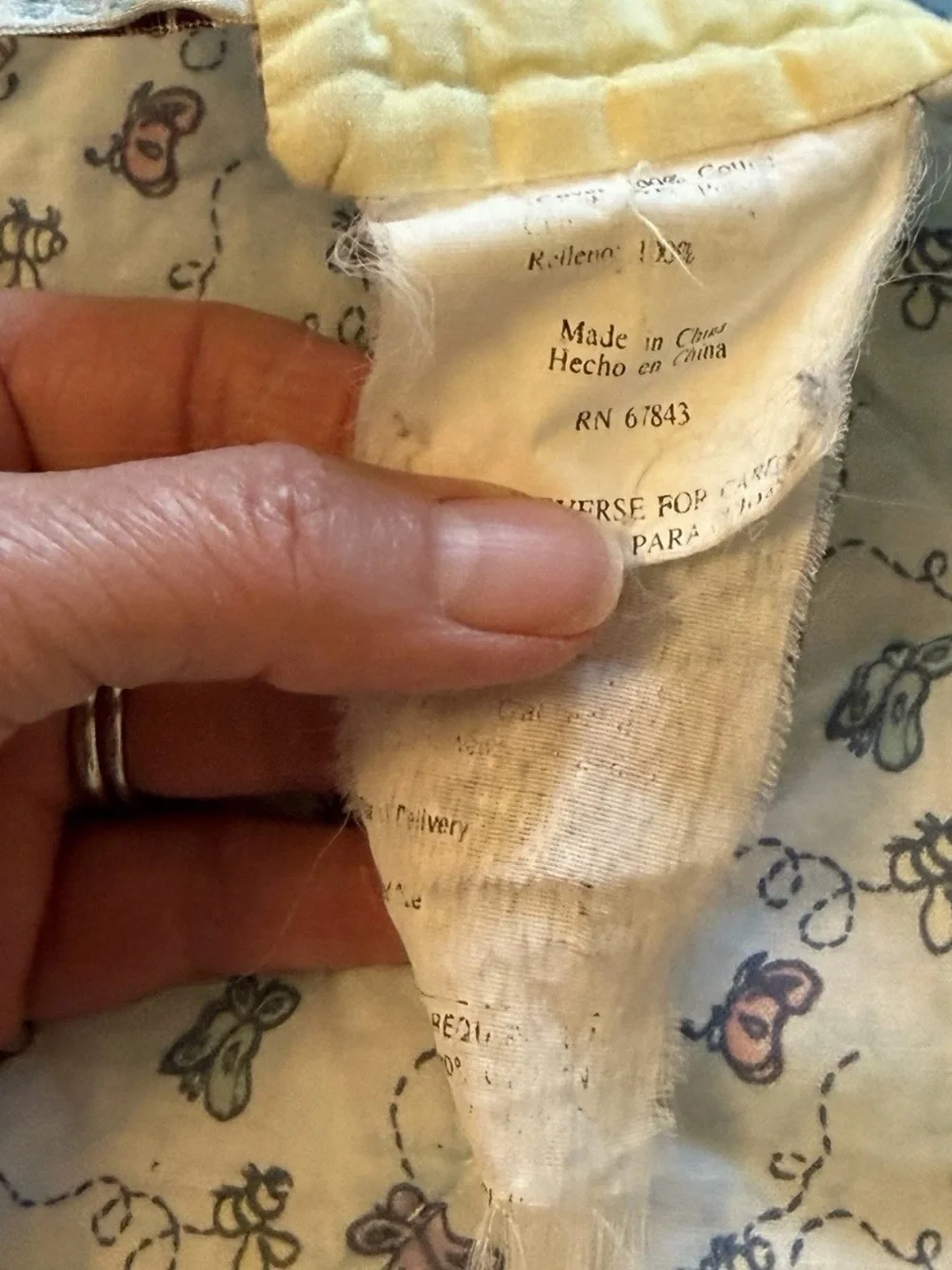 Vintage Disney Winnie the Pooh Quilt Twin Size C&F Enterprises